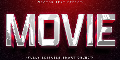Poster -  Cinematic Movie Film Theater Screen Drama Visual Style Design Vector Fully Editable Smart Object Text Effect