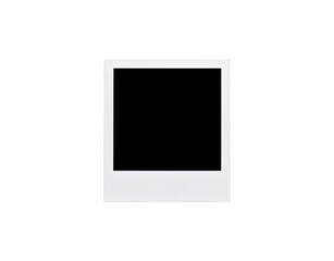 Leinwandbilder - Blank white instant photo frame with a classic retro style and textured border.