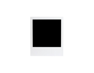 Leinwandbilder - Blank white instant photo frame with a classic square format and thick bottom border.