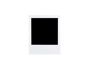 Leinwandbilder - Blank white instant photo frame with a classic textured border and empty square space for an image.
