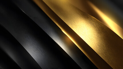 Poster - Abstract black and gold are light with white the gradient is the surface with templates metal texture. soft lines tech diagonal background gold dark. black gold luxury abstract light effect