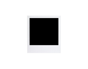 Leinwandbilder - Classic blank white instant photo frame with a square format Empty retro picture border for snapshots.