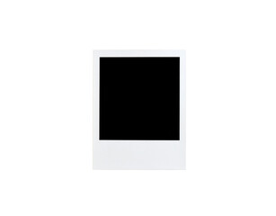 Leinwandbilder - Empty white instant camera photo frame with a classic wide bottom border and subtle texture.
