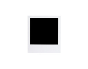 Leinwandbilder - Empty white instant photo frame with a classic square format and thick bottom border ready for your image.