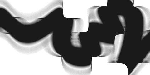 Fototapete - A grid-like pattern adding complexity., The dark background enhances the bold, wave-like patterns in varying shades of dark gray and black and white.
