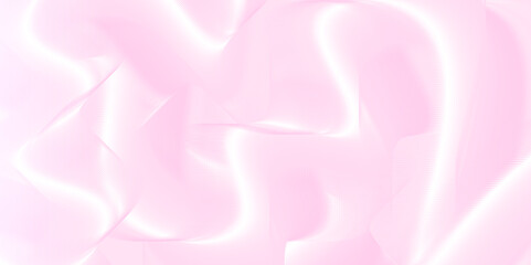 Fototapete - Abstract design with flowing wave-like patterns in various shades of pink, The gradients create a soft three-dimensional effect, a light pink background the overall aesthetic is calming and modern.