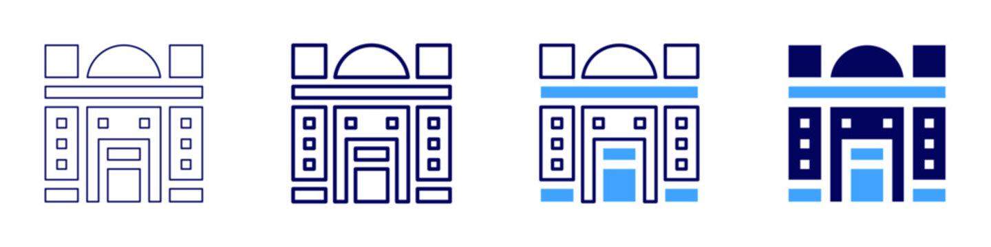 Building framework icon in 4 different styles. Thin Line, Line, Bold Line, Duotone. Duotone style. Editable stroke