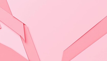 Poster - Abstract pink and brown geometric paper banner background with layered shapes,  modern,  vibrant