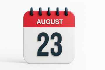 Poster - Detailed August 23 Calendar Page Depicting Schedules, Deadlines, Appointments, and Important Dates for Professional Use