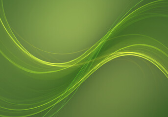 Wall Mural - eco-friendly inspired abstract green graphic with fluid lines and a sense of motion.