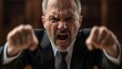 © Phoenix AI Photo - Frustrated Businessman Shouting Office Setting