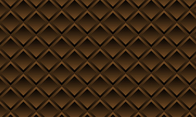 Fototapete - Futuristic design with geometric shape – Seamless 3D square shape pattern design with diamond– Abstract gradient pattern with chocolate black color for texture, corporate, flyer, media, seminar