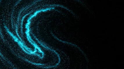 Poster - An abstract blue swirl creates a mesmerizing background, evoking a sense of depth and mystery against the dark canvas