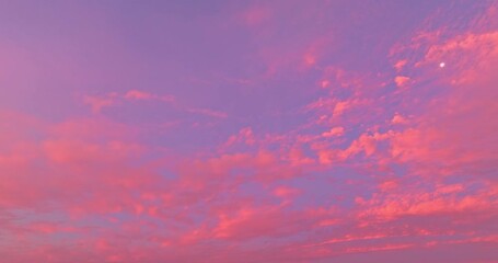 Wall Mural - aerial view of pink sky above the island. bird eye view captures the beauty of the pink sky as it sl