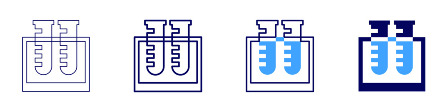 Flame color icon in 4 different styles. Thin Line, Line, Bold Line, Duotone. Duotone style. Editable stroke