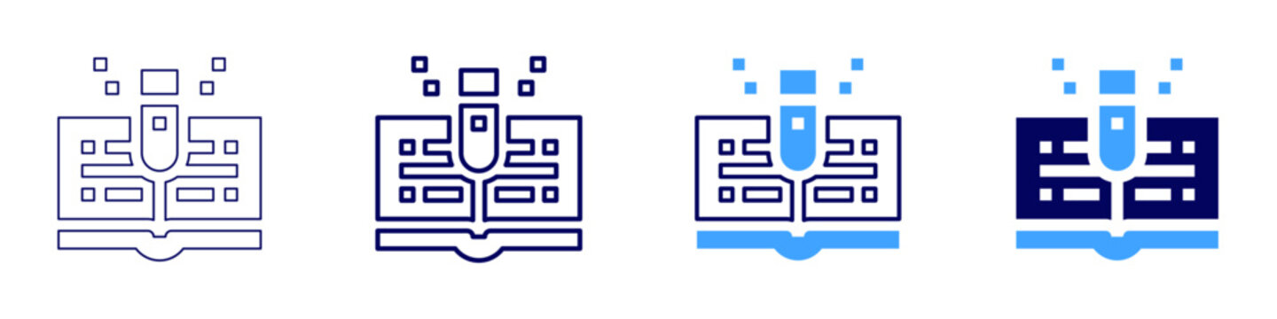 Flask clamp icon in 4 different styles. Thin Line, Line, Bold Line, Duotone. Duotone style. Editable stroke