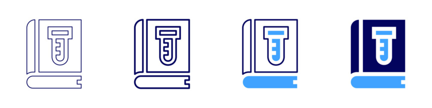 Flask holder icon in 4 different styles. Thin Line, Line, Bold Line, Duotone. Duotone style. Editable stroke
