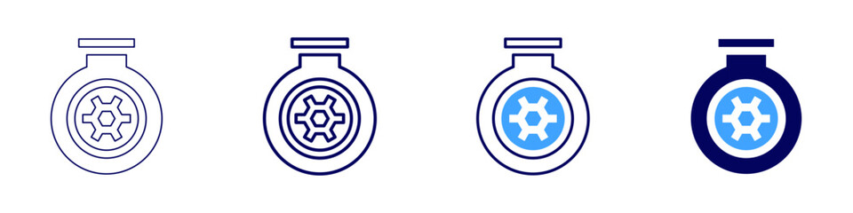 Poster - Prion disease icon in 4 different styles. Thin Line, Line, Bold Line, Duotone. Duotone style. Editable stroke