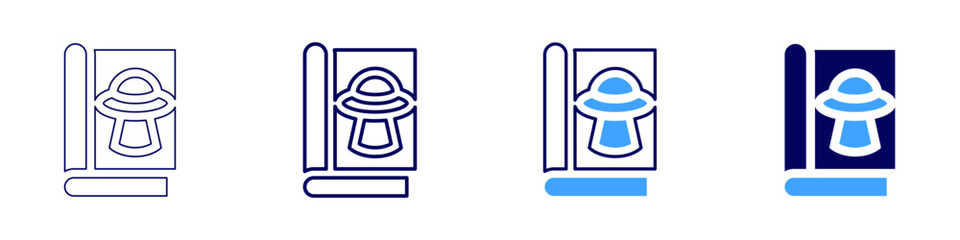 Poster - Quantum field icon in 4 different styles. Thin Line, Line, Bold Line, Duotone. Duotone style. Editable stroke