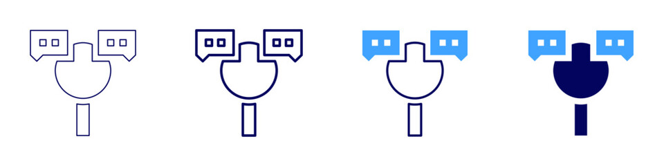 Poster - Qualitative research icon in 4 different styles. Thin Line, Line, Bold Line, Duotone. Duotone style. Editable stroke