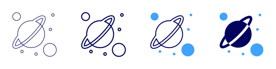 Poster - Radiation belt icon in 4 different styles. Thin Line, Line, Bold Line, Duotone. Duotone style. Editable stroke