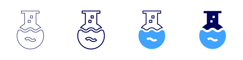 Poster - Reaction coordinate icon in 4 different styles. Thin Line, Line, Bold Line, Duotone. Duotone style. Editable stroke