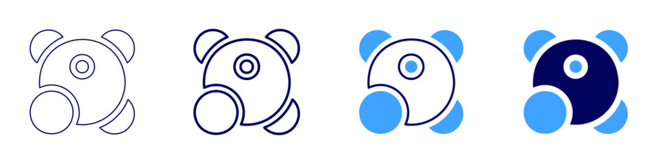Poster - Redshift spectrum icon in 4 different styles. Thin Line, Line, Bold Line, Duotone. Duotone style. Editable stroke