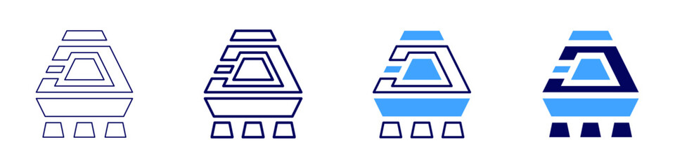Poster - Relativity theory icon in 4 different styles. Thin Line, Line, Bold Line, Duotone. Duotone style. Editable stroke