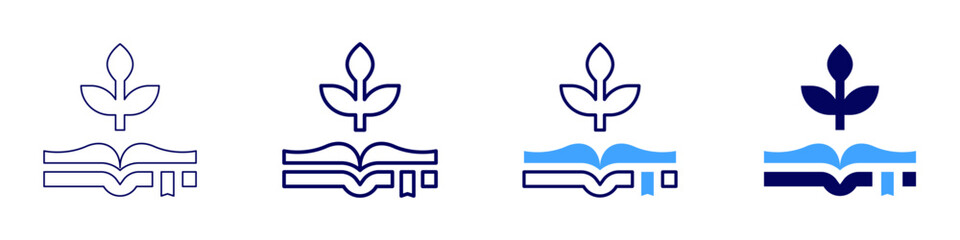 Poster - Renewable materials icon in 4 different styles. Thin Line, Line, Bold Line, Duotone. Duotone style. Editable stroke