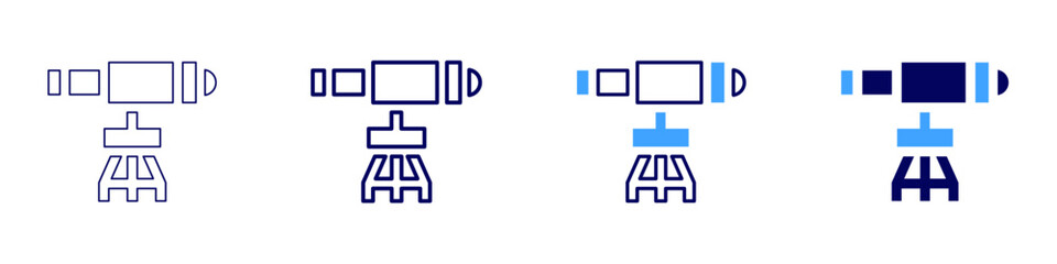 Poster - Scientific conference icon in 4 different styles. Thin Line, Line, Bold Line, Duotone. Duotone style. Editable stroke