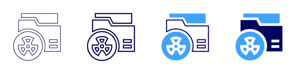 Poster - Scientific discovery icon in 4 different styles. Thin Line, Line, Bold Line, Duotone. Duotone style. Editable stroke