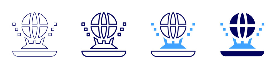 Poster - Singularity point icon in 4 different styles. Thin Line, Line, Bold Line, Duotone. Duotone style. Editable stroke