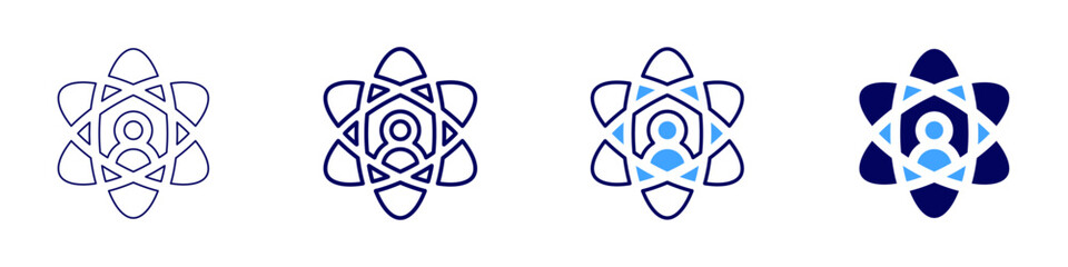 Poster - Sky survey icon in 4 different styles. Thin Line, Line, Bold Line, Duotone. Duotone style. Editable stroke
