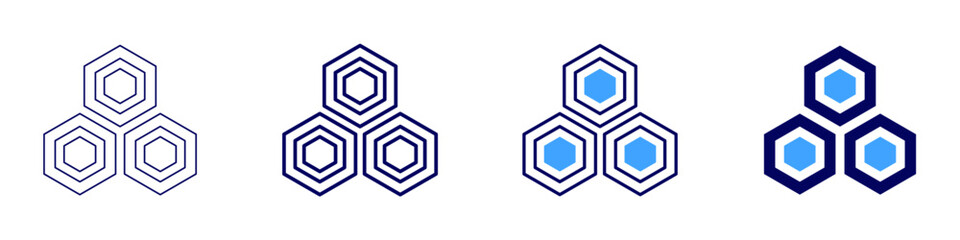 Poster - Social neuroscience icon in 4 different styles. Thin Line, Line, Bold Line, Duotone. Duotone style. Editable stroke