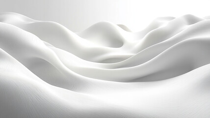 Wall Mural - smooth white flowing fabric. abstract clean waves.