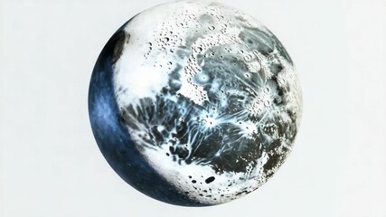 Wall Mural - the moon is a natural satellite that orbits the earth. this captures its textured surface and crater