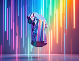 Poster - Iridescent Fashion Garment Dreamlike Colorful Background
