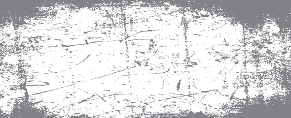 Poster - White old concrete wall grunge texture - wide banner format background with copy space for text. Grunge gray texture of chips, cracks, scratches, Soft white grunge.