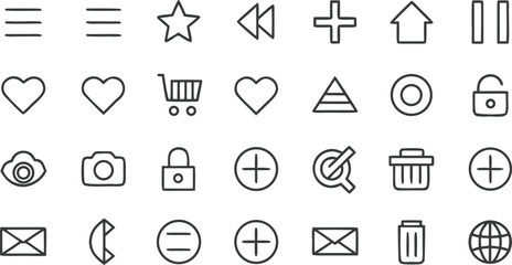 Fototapete - Minimalist vector icon set featuring a single isolated object on a transparent background isolated on transparent background