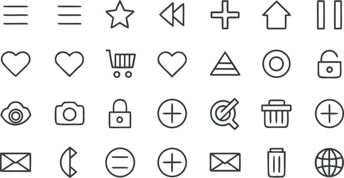 Minimalist vector icon set featuring a single isolated object on a transparent background isolated on transparent background