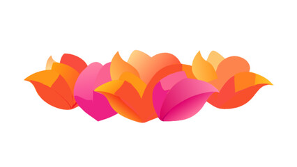 Poster - Download beautiful floral vector graphic design with pink orange petals for creative projects now free