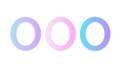 Poster - Gradient circle design element vector illustration with pastel color palette for modern graphic design use
