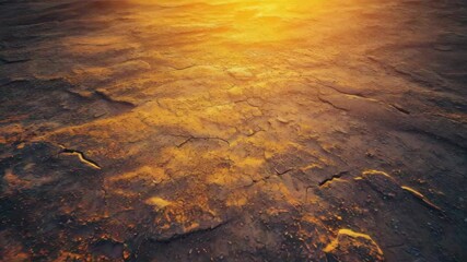 Wall Mural - surreal of sunset on a deserted mars, with red hues dominating the sky and reflecting off cracked su