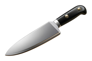 Sharp steel kitchen knife with black handle chef knife cooking utensil