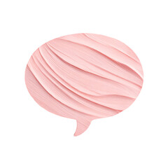 Poster - Speech bubble plasticine in a pink with a textured isolated on white background or transparent background png cut out 58129006 1