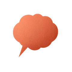 Poster - Brown speech bubble on a white background isolated on white background or transparent background png cut out 26027701 1