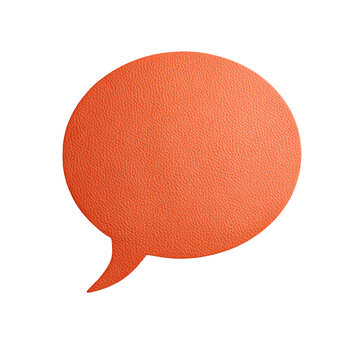 Orange speech bubble with a textured surface on a white background isolated on white background or transparent background png cut out 97296465 1