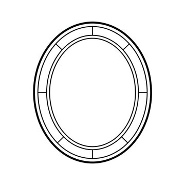 A beautiful line drawing of a mirror illustration vector