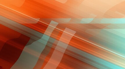 Aufkleber - Abstract Motion Blur: Dynamic interplay of orange and teal hues in a motion blur abstract background. Perfect for modern designs, technology concepts, and dynamic visuals. 