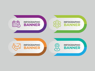 Aufkleber - Vector infographic label template with icons. 4 options or steps. Infographics for business concept. Can be used for info graphics, flow charts, presentations, web sites, banners, printed materials.